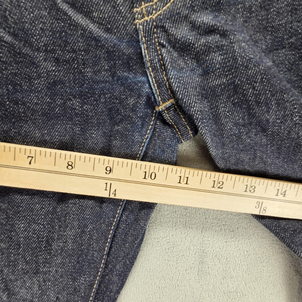 Selvedge Jeans Mens 33x24 Blue Uniqlo Slim Straight Low Rise Kaihara Denim - Picture 6 of 16